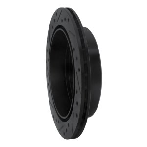 Mazda 929 Brake Rotor (1) - Rear Right - R1 Concepts - Drilled & Slotted - Black - `92-`06